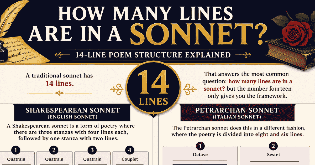 Fourteen-line sonnet structure with Shakespearean and Petrarchan forms