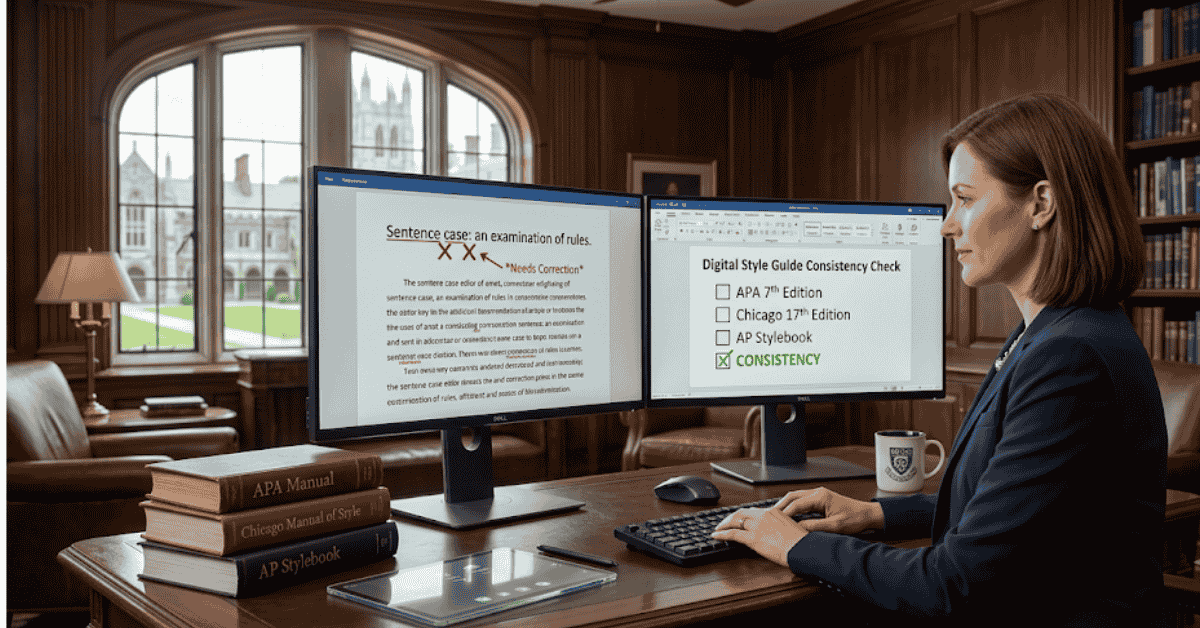 Sentence case rules with examples and comparison to title case