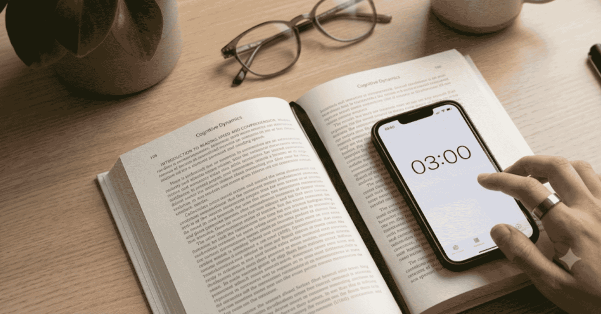Three-minute reading speed test for calculating words per minute